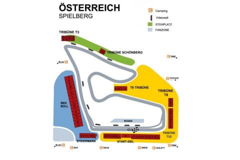 Grandstand Start/Finish zone A/B/C , O/P/Q weekend