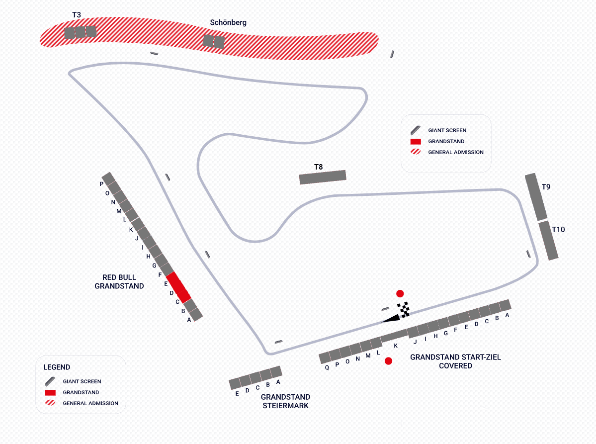 Grandstand Red Bull zone C/E weekend