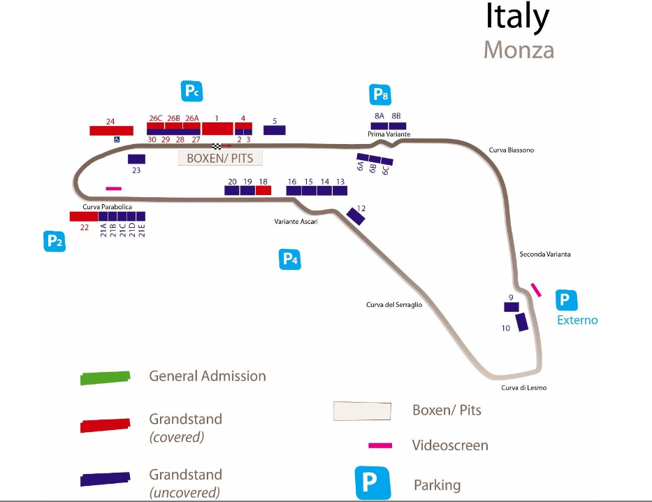 Grandstand 21E Curva Parabolica weekend