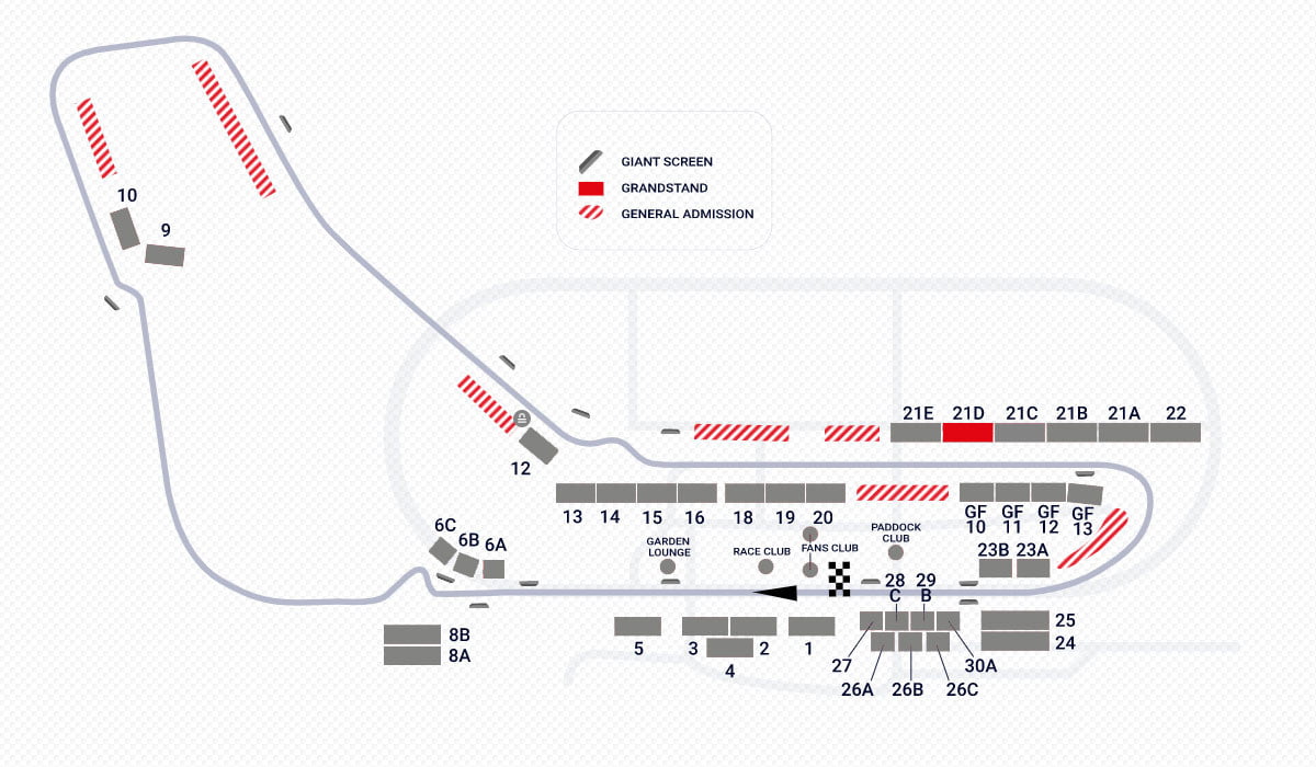 Grandstand 21D Curva Parabolica weekend