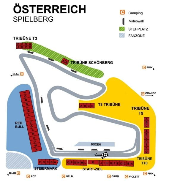 Grandstand Red Bull zone L/M/N weekend